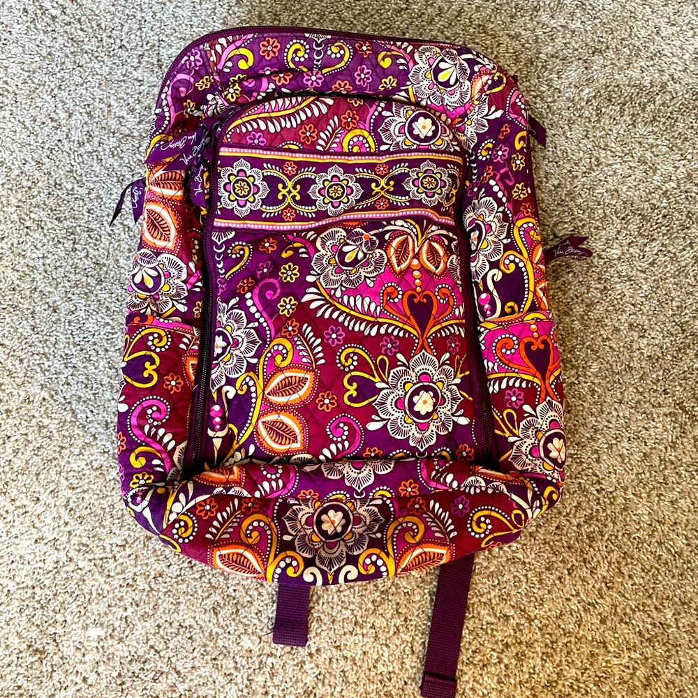 Vera Bradley Quilted Cotton Laptop Backpack in Pink Multicolor